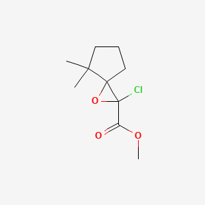 molecular formula C10H15ClO3 B13159121 Methyl 2-chloro-4,4-dimethyl-1-oxaspiro[2.4]heptane-2-carboxylate 