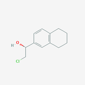 molecular formula C12H15ClO B13159123 (1R)-2-chloro-1-(5,6,7,8-tetrahydronaphthalen-2-yl)ethanol 