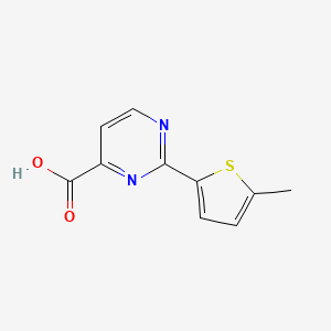 molecular formula C10H8N2O2S B13159163 2-(5-Methylthiophen-2-yl)pyrimidine-4-carboxylic acid 