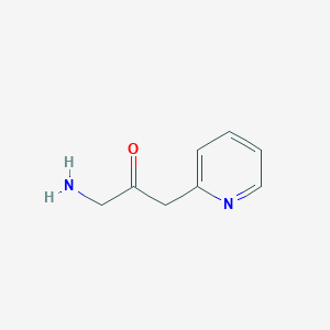 molecular formula C8H10N2O B13159205 1-Amino-3-(pyridin-2-yl)propan-2-one 