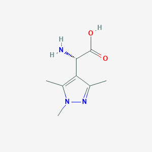 (2S)-2-amino-2-(trimethyl-1H-pyrazol-4-yl)acetic acid