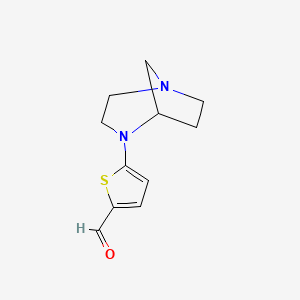 5-{1,4-Diazabicyclo[3.2.1]octan-4-yl}thiophene-2-carbaldehyde