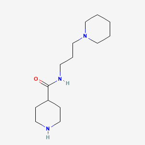 molecular formula C14H27N3O B13159308 N-(3-Piperidin-1-ylpropyl)piperidine-4-carboxamide 