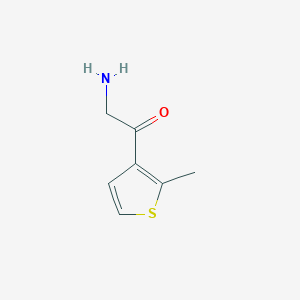 molecular formula C7H9NOS B13159324 2-Amino-1-(2-methylthiophen-3-yl)ethan-1-one 