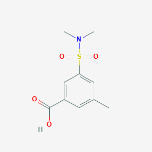 molecular formula C10H13NO4S B13159370 3-(Dimethylsulfamoyl)-5-methylbenzoic acid 