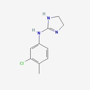 molecular formula C10H12ClN3 B13159421 N-(3-chloro-4-methylphenyl)-4,5-dihydro-1H-imidazol-2-amine 