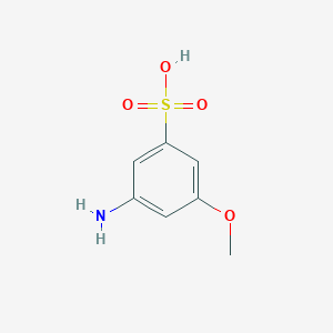 molecular formula C7H9NO4S B13159453 3-Amino-5-methoxybenzene-1-sulfonic acid 