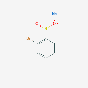 molecular formula C7H6BrNaO2S B13159460 Sodium 2-bromo-4-methylbenzene-1-sulfinate 