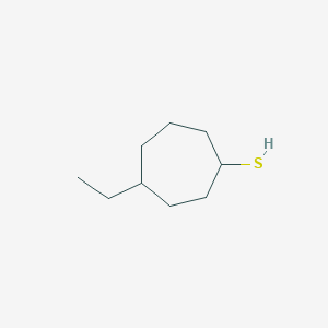 molecular formula C9H18S B13159469 4-Ethylcycloheptane-1-thiol 