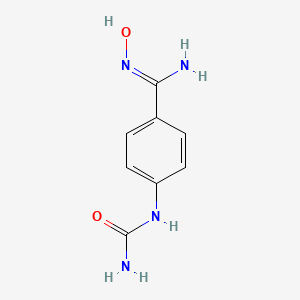 molecular formula C8H10N4O2 B13159476 [4-(N'-Hydroxycarbamimidoyl)phenyl]urea 