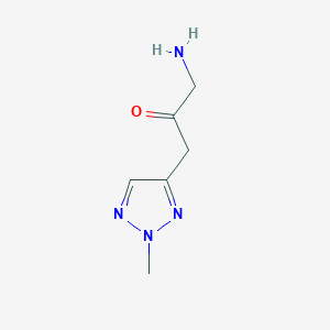 molecular formula C6H10N4O B13159480 1-Amino-3-(2-methyl-2H-1,2,3-triazol-4-yl)propan-2-one 