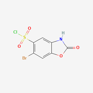 6-Bromo-2-oxo-2,3-dihydro-1,3-benzoxazole-5-sulfonyl chloride