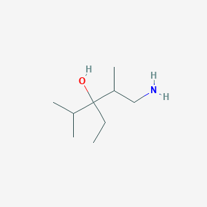 molecular formula C9H21NO B13159523 1-Amino-3-ethyl-2,4-dimethylpentan-3-OL 