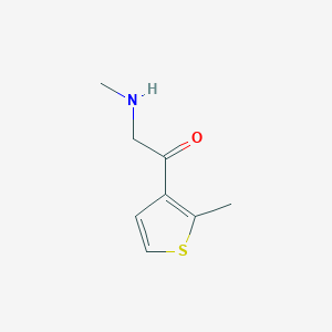 molecular formula C8H11NOS B13159530 2-(Methylamino)-1-(2-methylthiophen-3-yl)ethan-1-one 