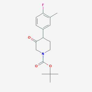 Tert-butyl 4-(4-fluoro-3-methylphenyl)-3-oxopiperidine-1-carboxylate