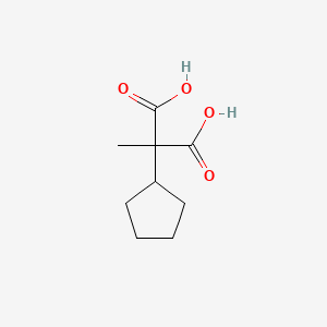 molecular formula C9H14O4 B13159557 2-Cyclopentyl-2-methylpropanedioic acid CAS No. 57296-56-7