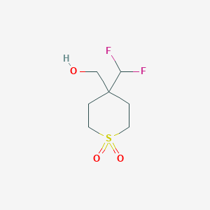 4-(Difluoromethyl)-4-(hydroxymethyl)-1lambda6-thiane-1,1-dione