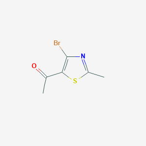 molecular formula C6H6BrNOS B13159597 1-(4-Bromo-2-methylthiazol-5-yl)ethanone 