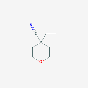 molecular formula C8H13NO B13159633 4-Ethyloxane-4-carbonitrile 