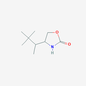 molecular formula C9H17NO2 B13159647 4-(3,3-Dimethylbutan-2-yl)-1,3-oxazolidin-2-one 