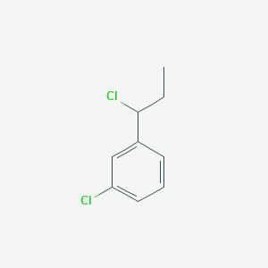 molecular formula C9H10Cl2 B13159657 1-Chloro-3-(1-chloropropyl)benzene 