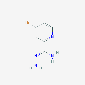 molecular formula C6H7BrN4 B13159667 N-amino-4-bromopyridine-2-carboximidamide 