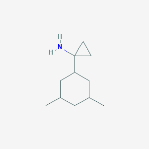 molecular formula C11H21N B13159680 1-(3,5-Dimethylcyclohexyl)cyclopropan-1-amine 