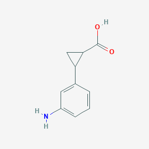 2-(3-Aminophenyl)cyclopropane-1-carboxylic acid