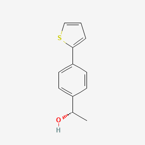 molecular formula C12H12OS B13159731 (1S)-1-(4-thien-2-ylphenyl)ethanol 