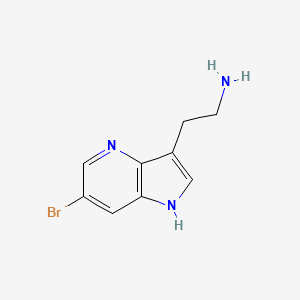 molecular formula C9H10BrN3 B13159826 2-{6-bromo-1H-pyrrolo[3,2-b]pyridin-3-yl}ethan-1-amine 