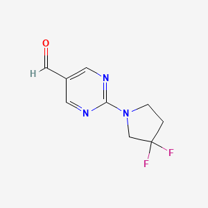 2-(3,3-Difluoropyrrolidin-1-yl)pyrimidine-5-carbaldehyde