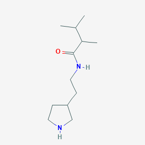 molecular formula C12H24N2O B13159859 2,3-Dimethyl-N-[2-(pyrrolidin-3-YL)ethyl]butanamide 