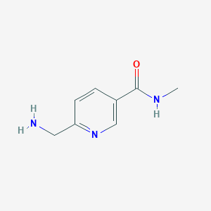 molecular formula C8H11N3O B13159876 6-(Aminomethyl)-N-methylpyridine-3-carboxamide 