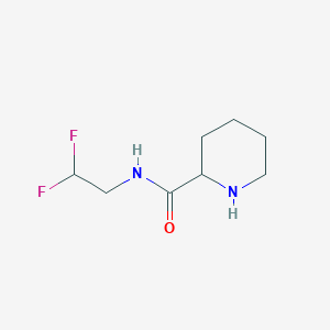 molecular formula C8H14F2N2O B13159897 N-(2,2-difluoroethyl)piperidine-2-carboxamide 