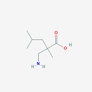 molecular formula C8H17NO2 B13159908 2-(Aminomethyl)-2,4-dimethylpentanoic acid 