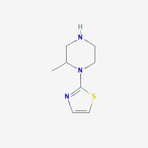 molecular formula C8H13N3S B13159912 2-Methyl-1-(1,3-thiazol-2-yl)piperazine 