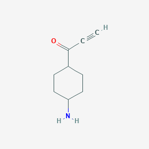 molecular formula C9H13NO B13159926 1-(4-Aminocyclohexyl)prop-2-yn-1-one 