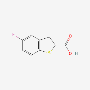 molecular formula C9H7FO2S B13159953 5-Fluoro-2,3-dihydro-1-benzothiophene-2-carboxylic acid 