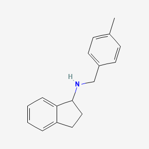 N-[(4-Methylphenyl)methyl]-2,3-dihydro-1H-inden-1-amine