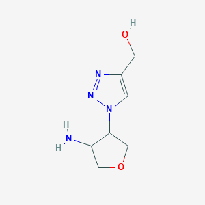 molecular formula C7H12N4O2 B13159980 [1-(4-Aminooxolan-3-yl)-1H-1,2,3-triazol-4-yl]methanol 