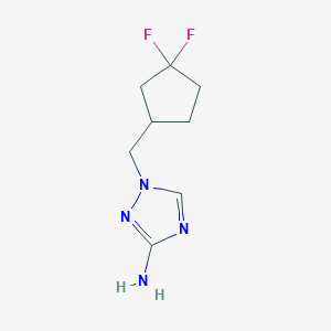 molecular formula C8H12F2N4 B13159990 1-[(3,3-Difluorocyclopentyl)methyl]-1H-1,2,4-triazol-3-amine 