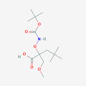 2-({[(Tert-butoxy)carbonyl]amino}oxy)-2-(methoxymethyl)-4,4-dimethylpentanoic acid