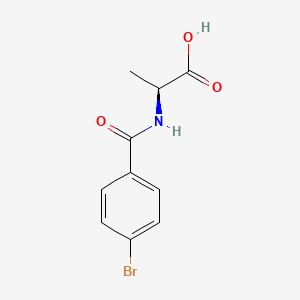 molecular formula C10H10BrNO3 B13160011 (2S)-2-[(4-bromobenzoyl)amino]propanoic acid 