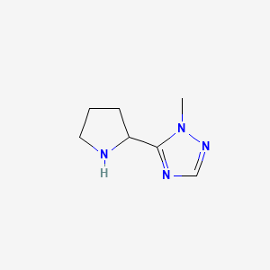 molecular formula C7H12N4 B13160014 1-Methyl-5-pyrrolidin-2-yl-1H-[1,2,4]triazole 