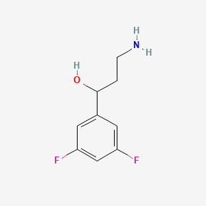 molecular formula C9H11F2NO B13160017 3-Amino-1-(3,5-difluorophenyl)propan-1-ol 