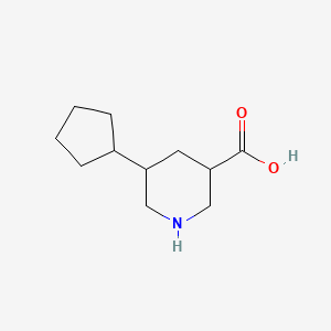 molecular formula C11H19NO2 B13160069 5-Cyclopentylpiperidine-3-carboxylic acid 