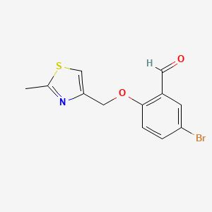 5-Bromo-2-[(2-methyl-1,3-thiazol-4-yl)methoxy]benzaldehyde