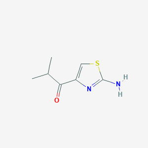 molecular formula C7H10N2OS B13160109 1-(2-amino-4-thiazolyl)-2-methyl-1-Propanone 