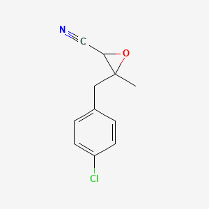 3-[(4-Chlorophenyl)methyl]-3-methyloxirane-2-carbonitrile