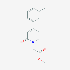 molecular formula C15H15NO3 B13160126 Methyl 2-[4-(3-methylphenyl)-2-oxo-1,2-dihydropyridin-1-yl]acetate 